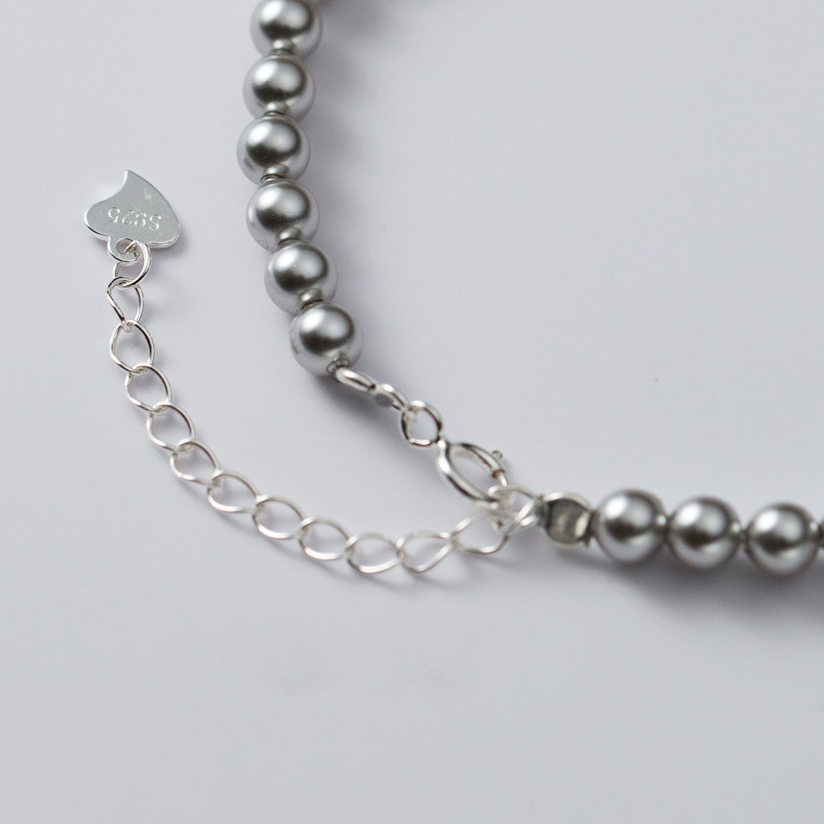 925 Sterling Silver 4mm Pearl Bracelet Set of 5