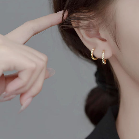 925 silver small hoop earrings (5 pair)