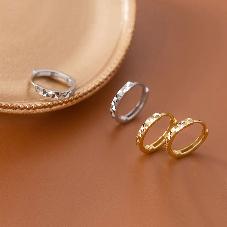 925 silver small hoop earrings (5 pair)