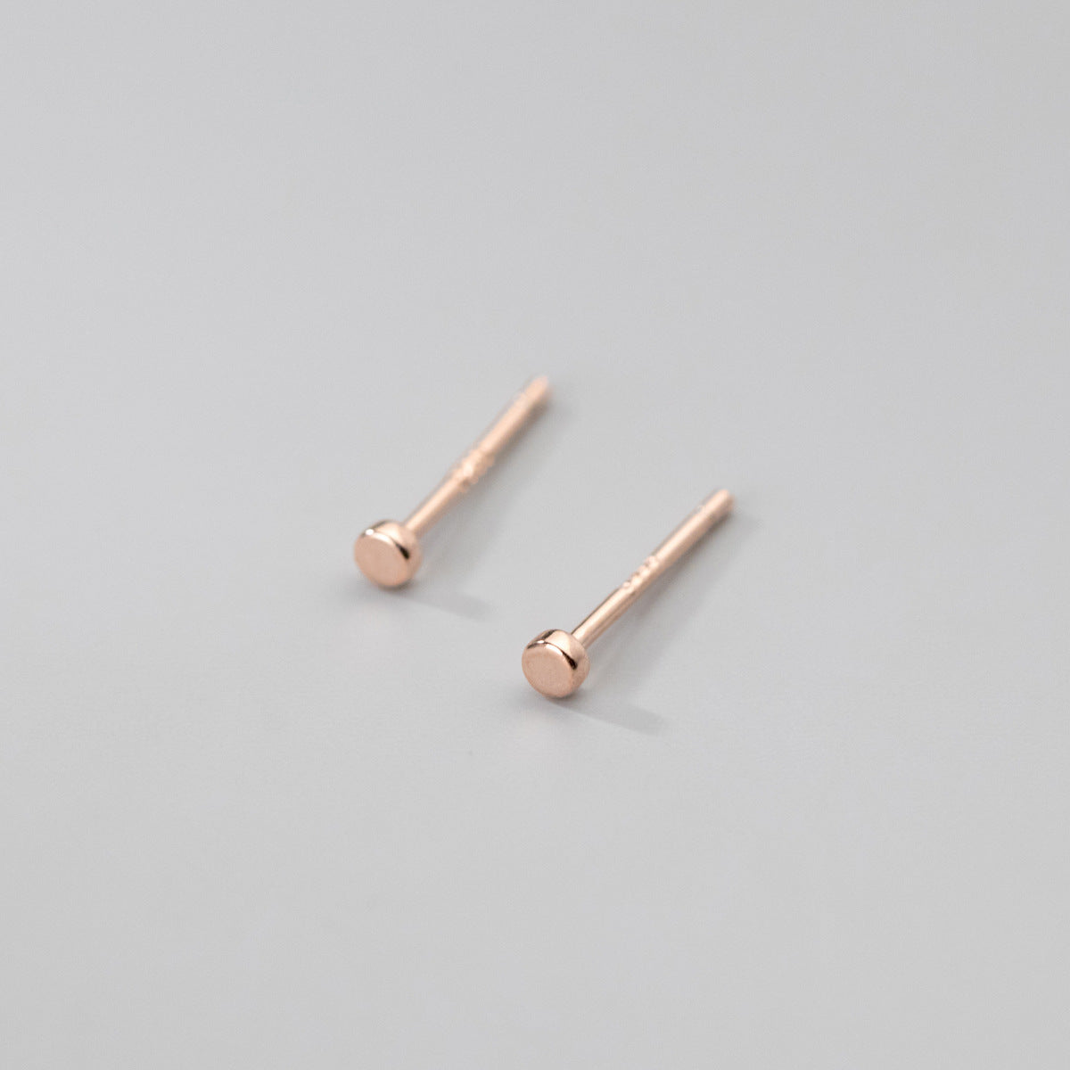 925 silver simple tiny circle stud earrings (5 pairs)