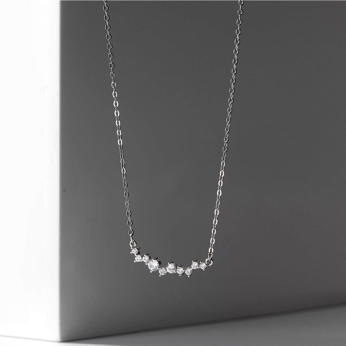 925 smile cubic zirconia choker necklace Set of 5