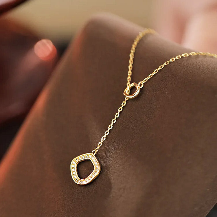 925 sterling silver geometric irregular circle necklace set of 5