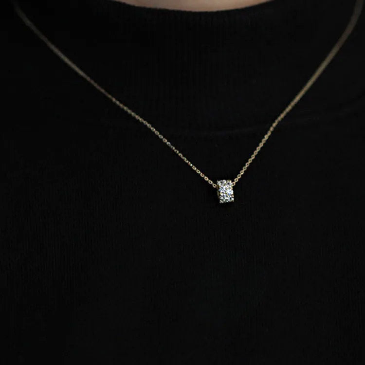 925 silver zircon geometric round bead pendant choker necklace set of 5