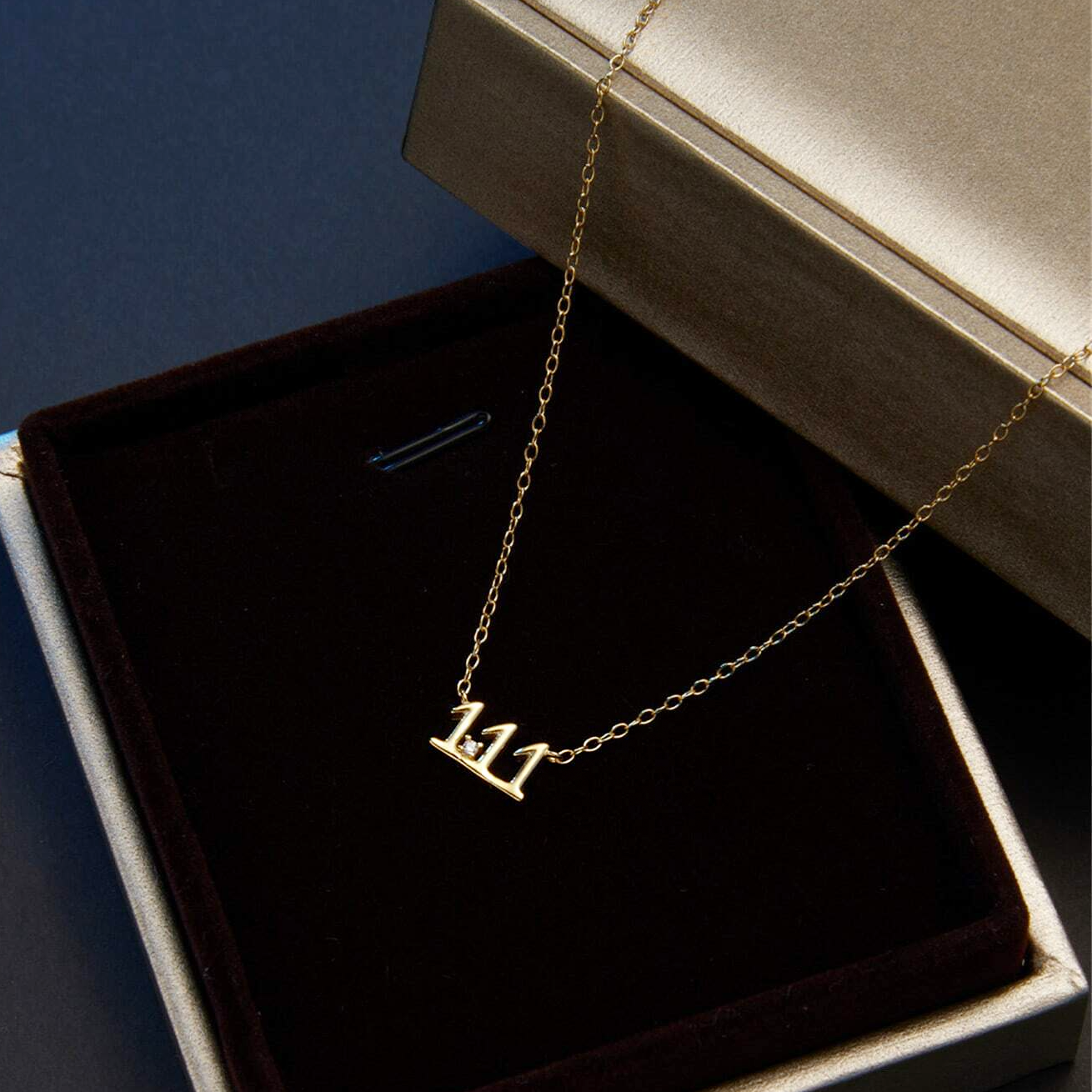 925 sterling silver gold tiny luck angel number necklace set of 10