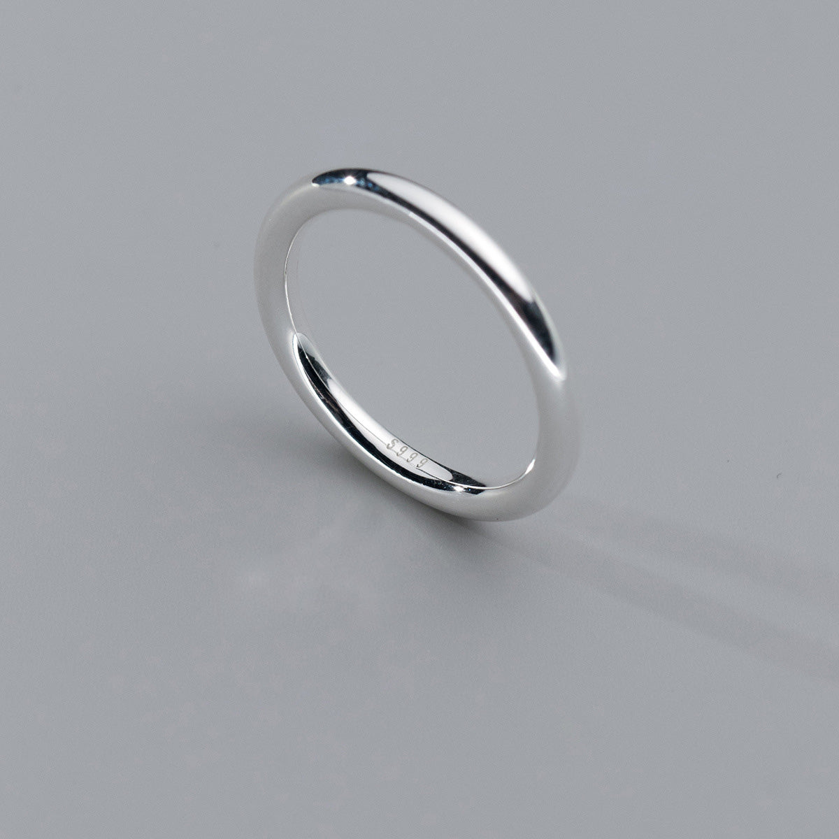 925 sterling silver simple 1.6mm/2.5mm plain stack rings Set of 5