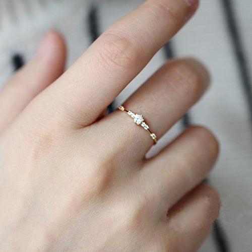 925 sterling silver zircon wedding layer tail ring Set of 5