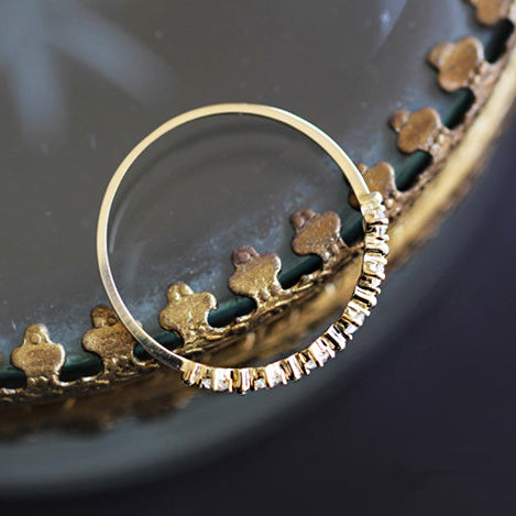 925 sterling silver sparkling zircon rings Set of 5