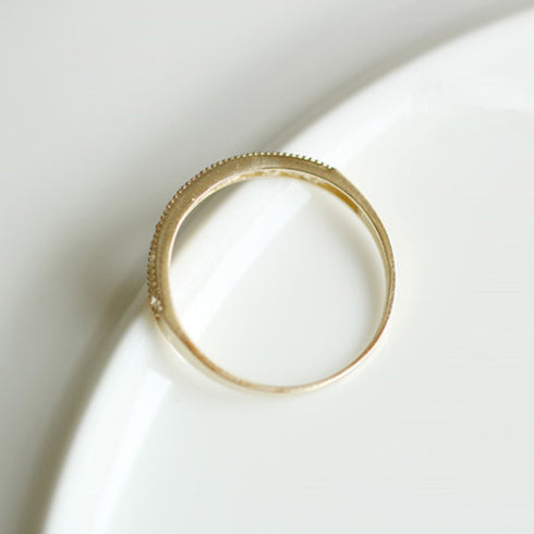 925 sterling silver hollow zircon minimalist engagement rings Set of 5