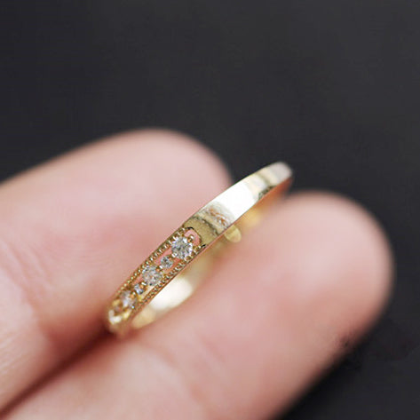 925 sterling silver hollow zircon minimalist engagement rings Set of 5