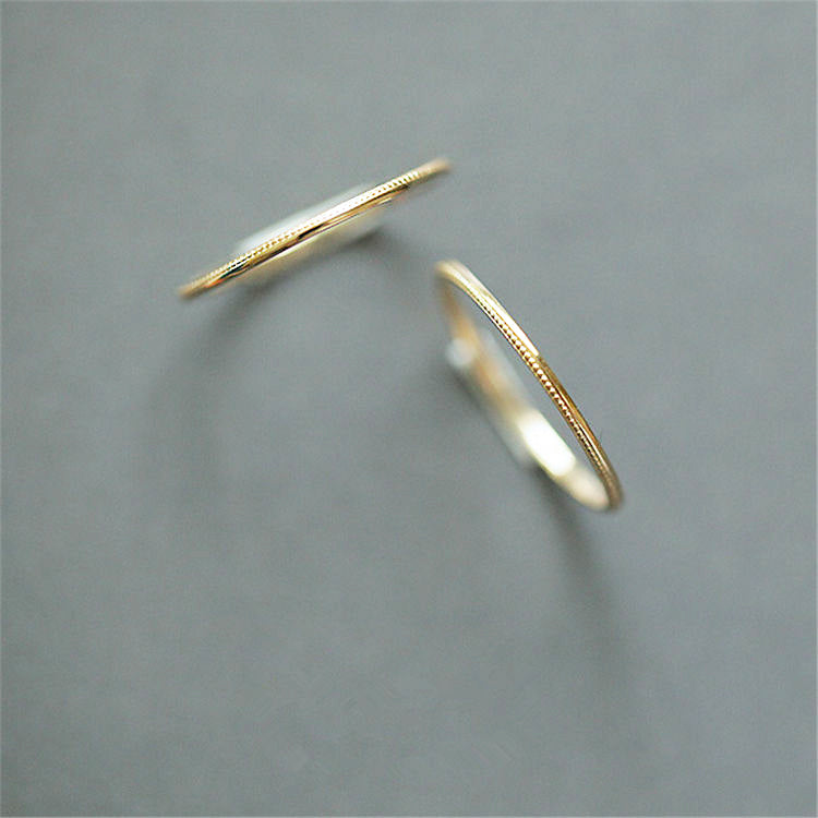 925 sterling silver minimalist stackable thin ring band Set of 5