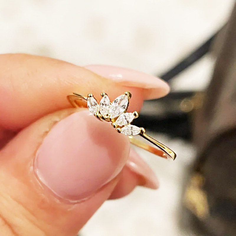 cheap bulk 925 silver flower lotus petal shape ring Set of 5