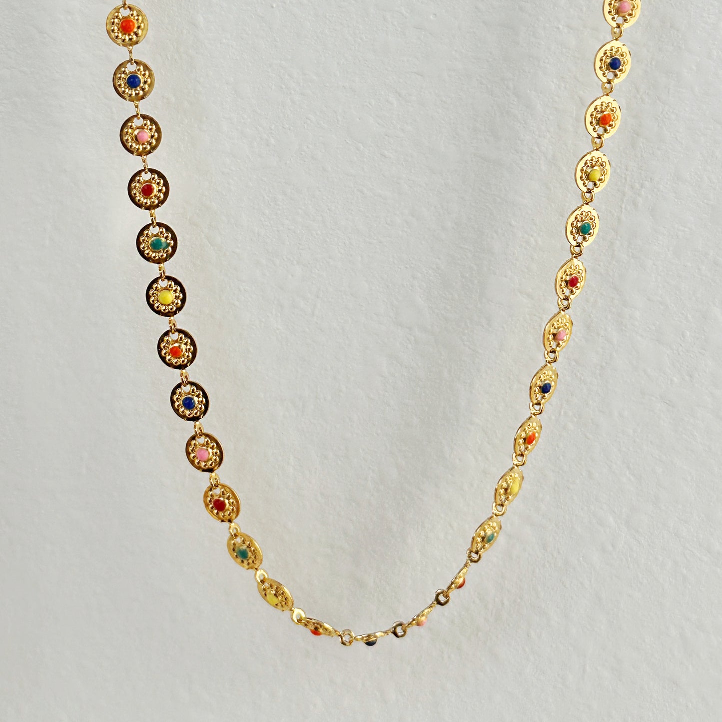 Stainless steel body jewelry enamel sun disc belly waist chains Set of 5