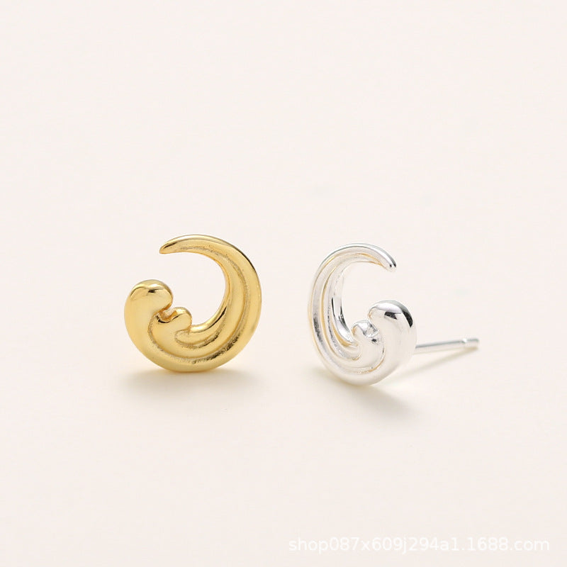 925 sterling silver beach surfer ocean wave post stud earring (5 pairs)