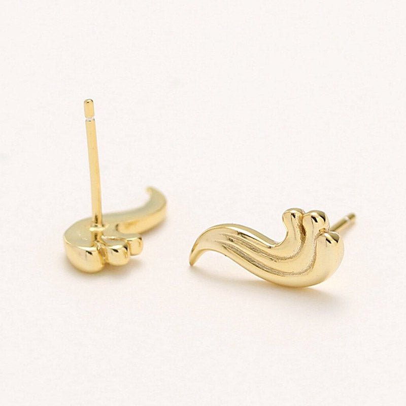 925 sterling silver beach surfer ocean wave post stud earring (5 pairs)