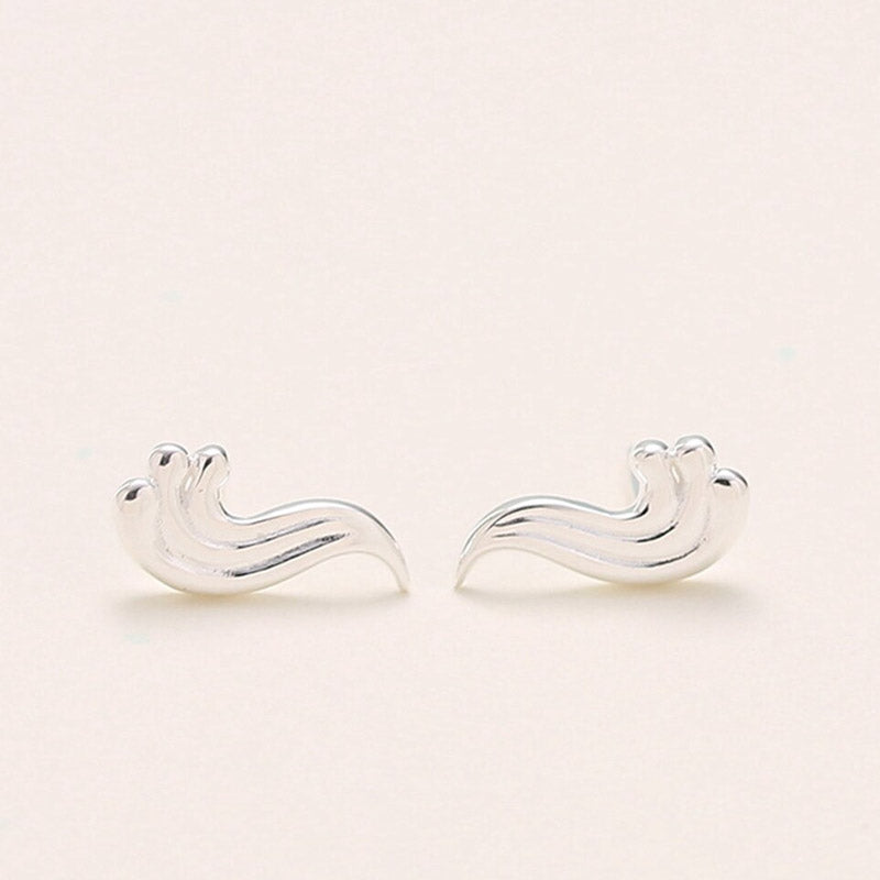 925 sterling silver beach surfer ocean wave post stud earring (5 pairs)