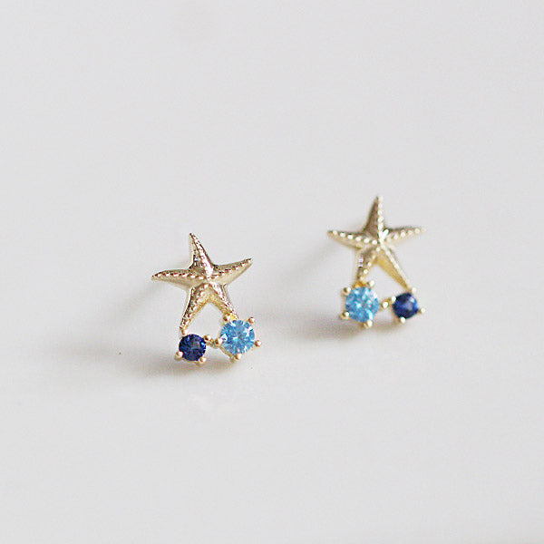 925 sterling silver tiny shell scallop conch starfish cartilage stud earrings (5 pairs)