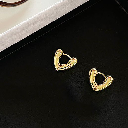 925 sterling silver V shape hoop earrings (5 pairs)