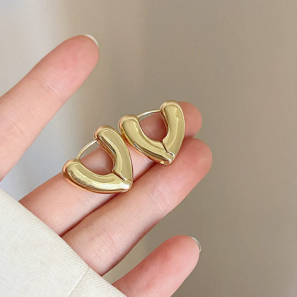 925 sterling silver V shape hoop earrings (5 pairs)