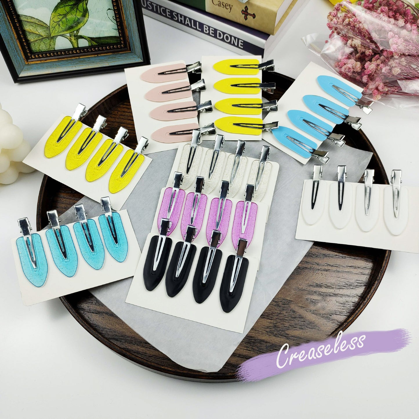 Wholesale 4pcs/pack hair accessories creaseless hairpin flat hair clips (5 sets)