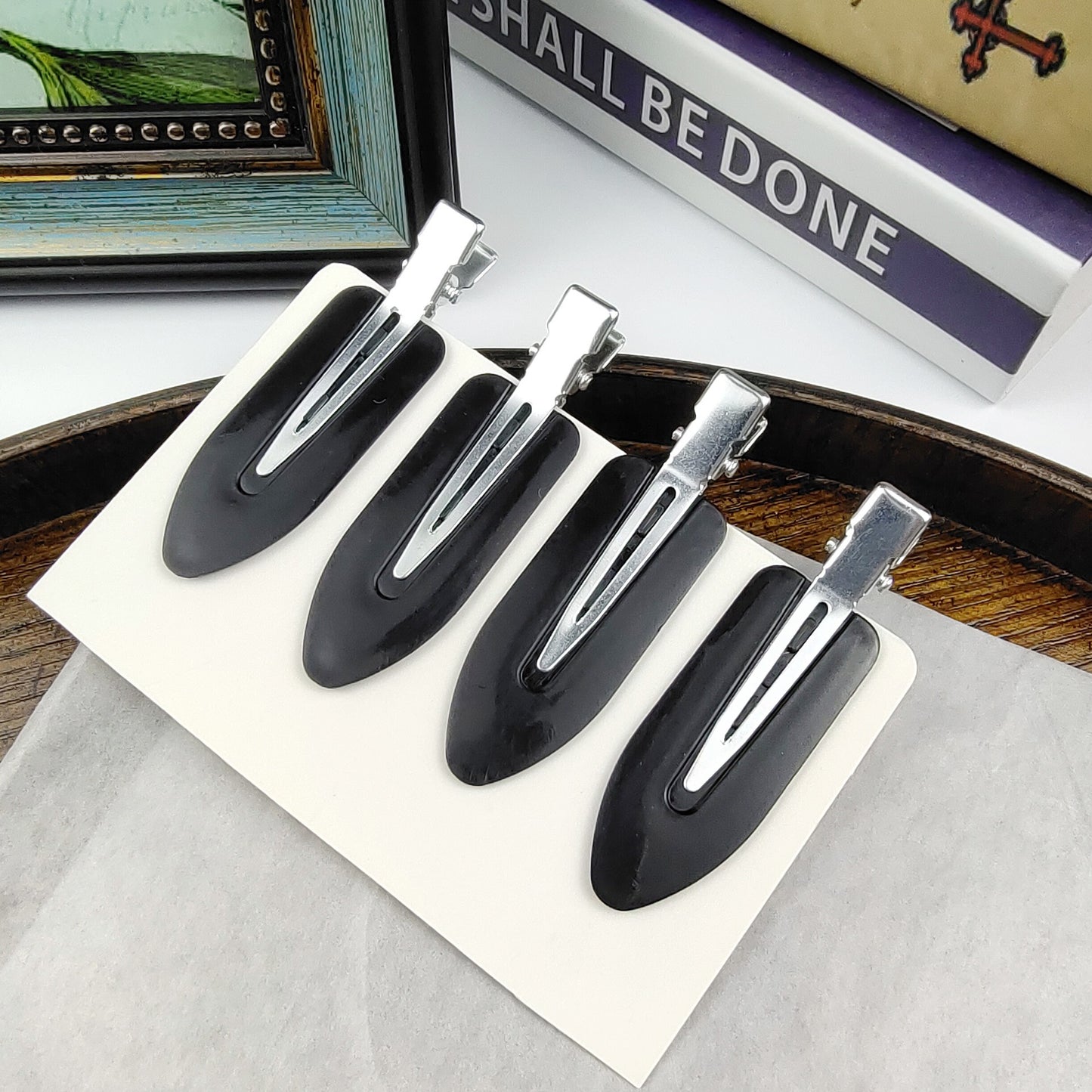 Wholesale 4pcs/pack hair accessories creaseless hairpin flat hair clips (5 sets)