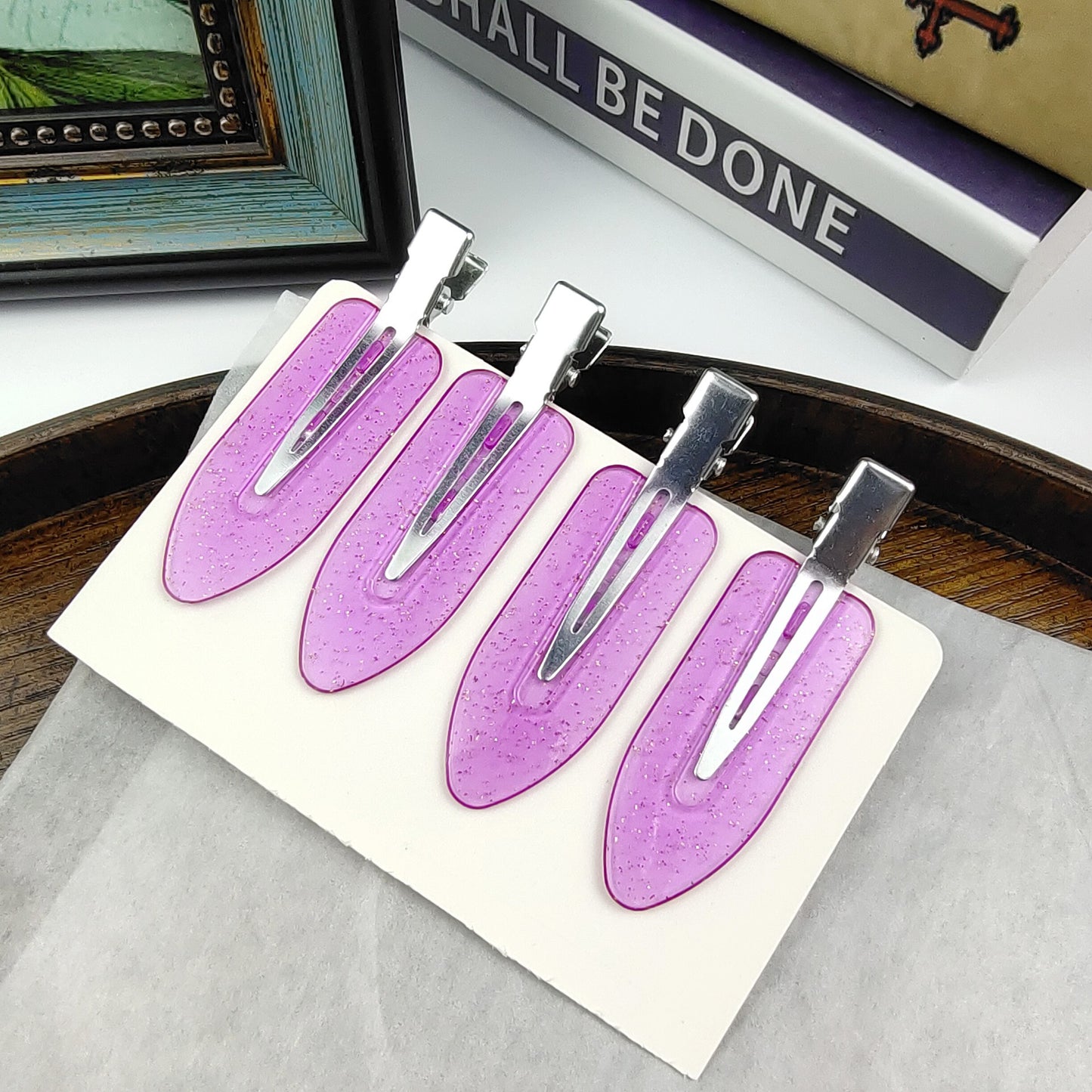 Wholesale 4pcs/pack hair accessories creaseless hairpin flat hair clips (5 sets)
