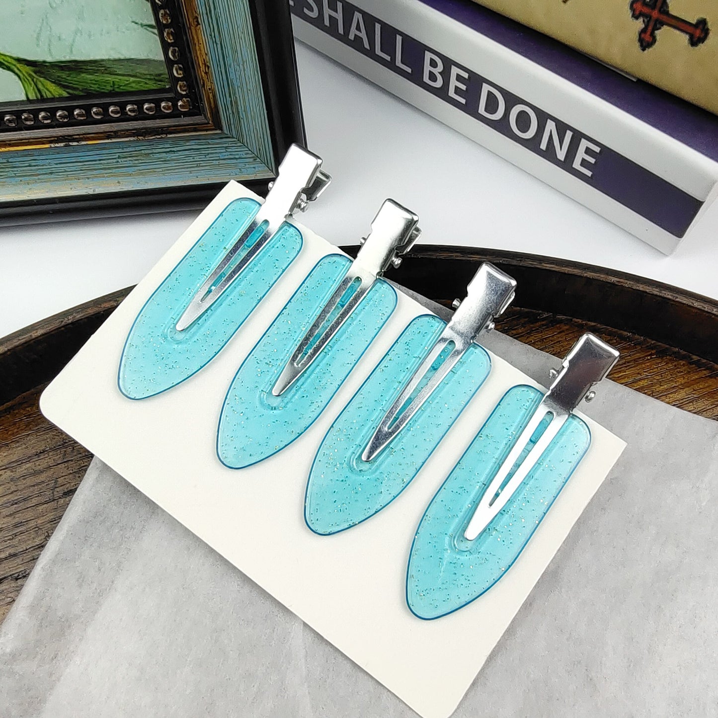 Wholesale 4pcs/pack hair accessories creaseless hairpin flat hair clips (5 sets)
