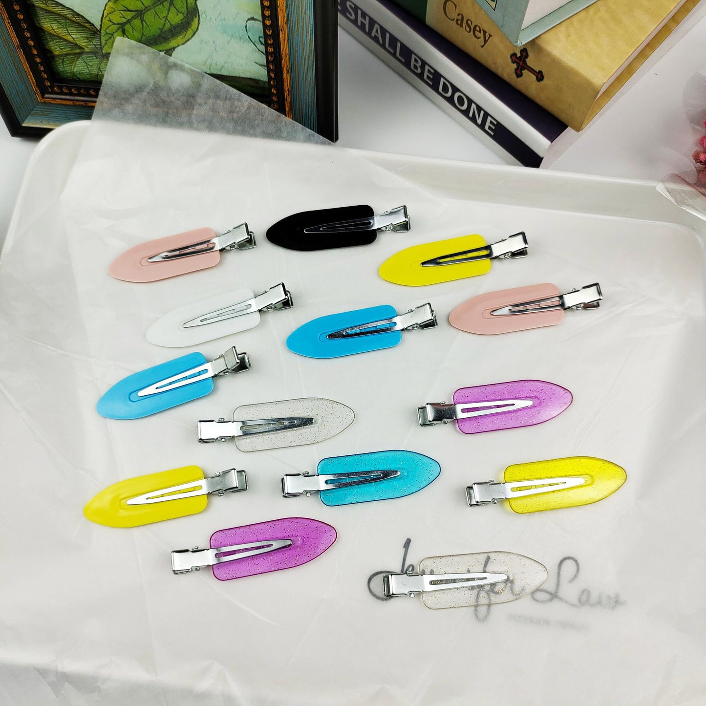 Wholesale 4pcs/pack hair accessories creaseless hairpin flat hair clips (5 sets)