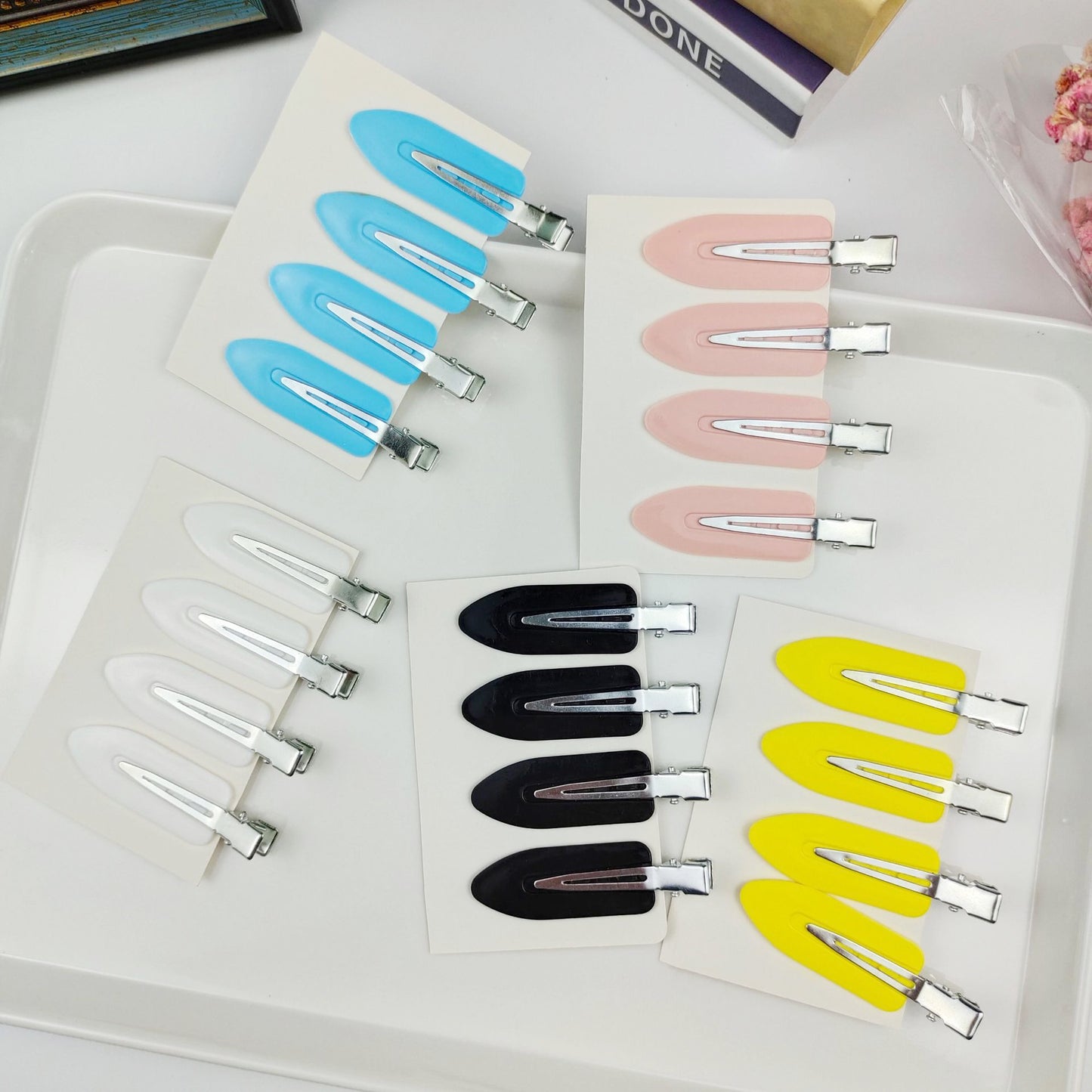 Wholesale 4pcs/pack hair accessories creaseless hairpin flat hair clips (5 sets)
