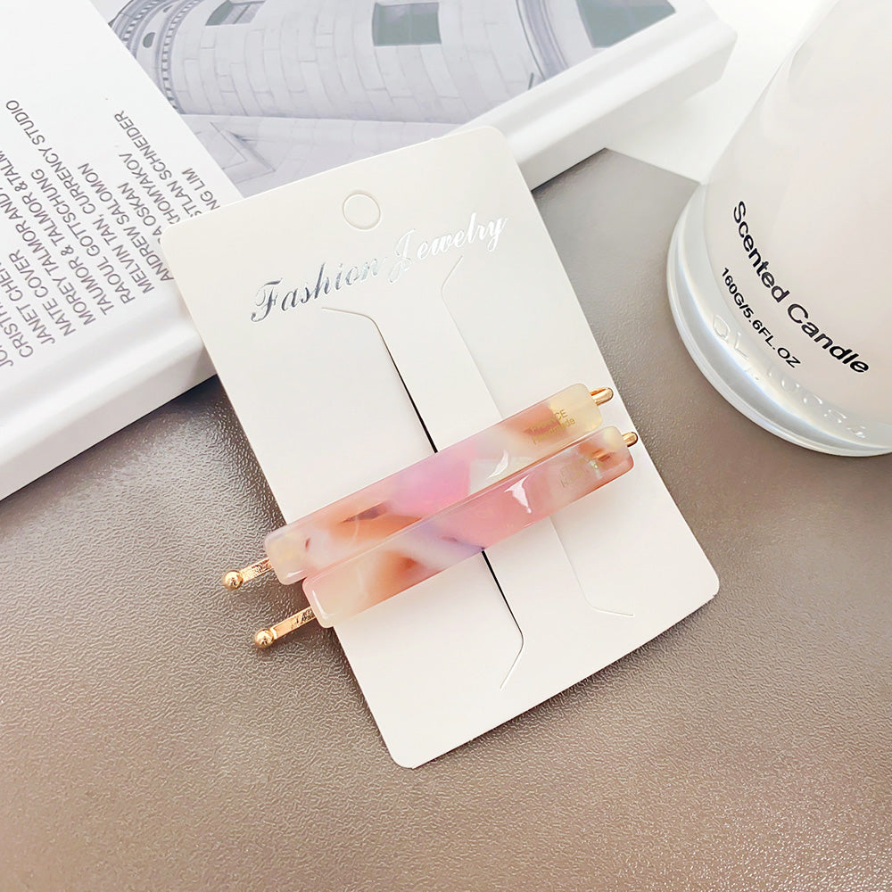 2pcs/pack various color hair accessories acetate hair bobby pins (5 Sets)