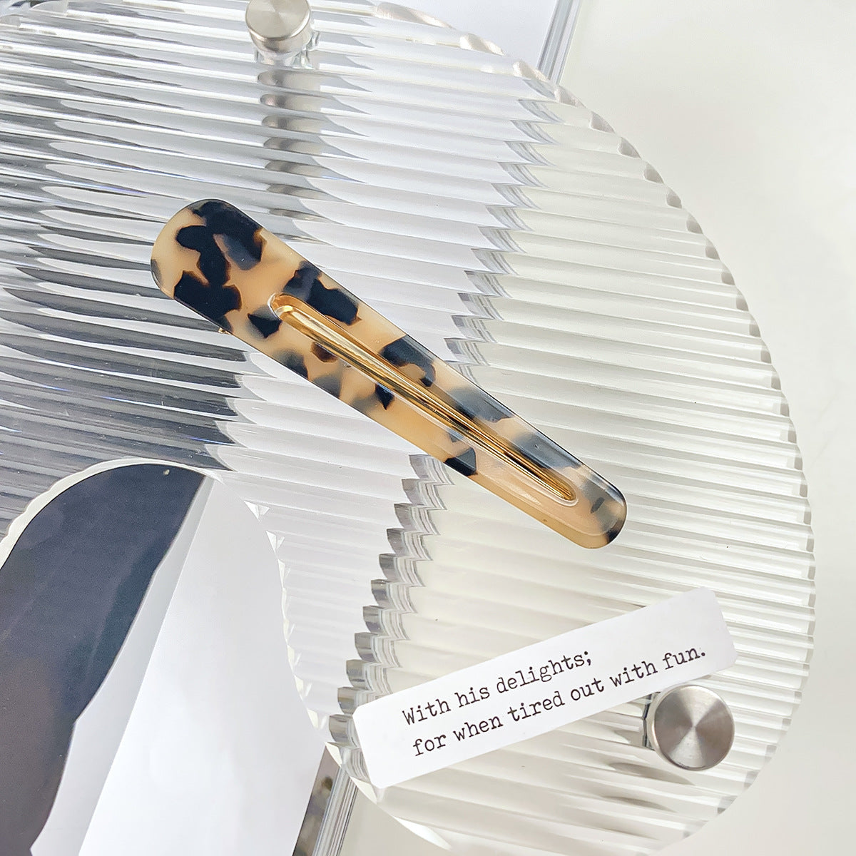 Women marbling pattern acetic acid acetate hairpin hair duck beak clips (5 pcs)