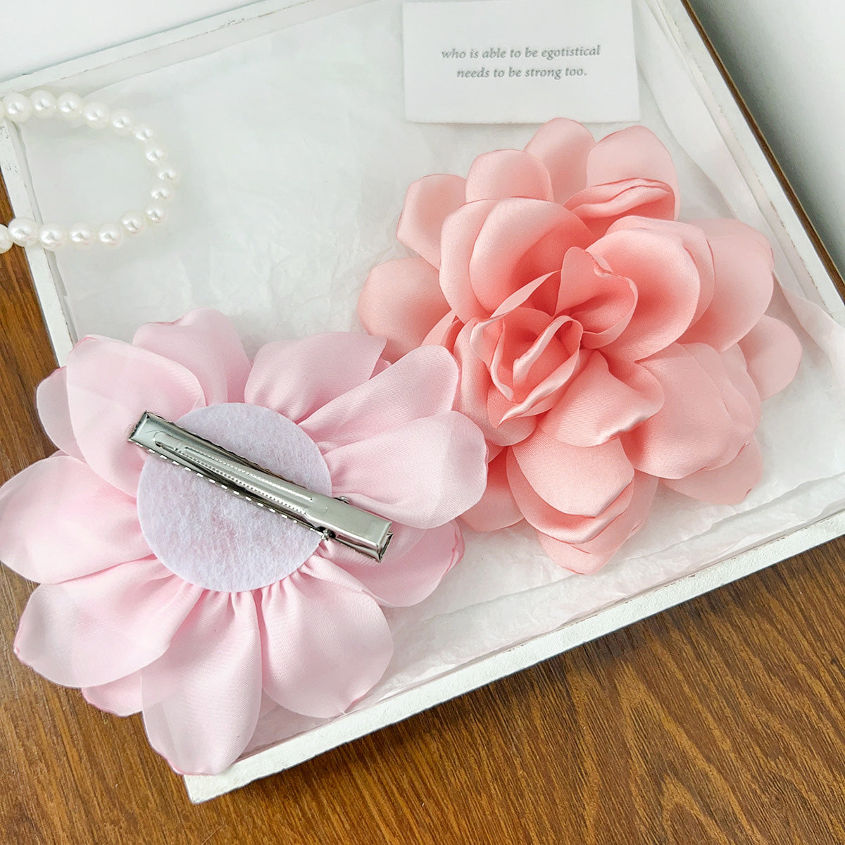 Wholesale beach accessories big rose flower side hair clips (5 pcs)