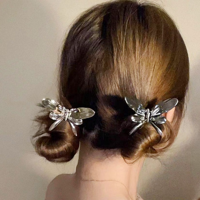 Metal fashion hair accessories big butterfly hair claw clips (5 pcs)
