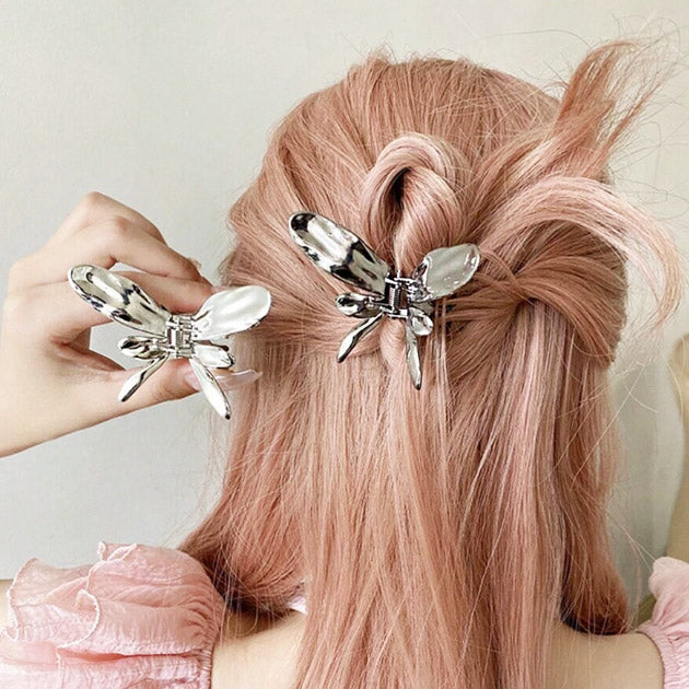 Metal fashion hair accessories big butterfly hair claw clips (5 pcs)
