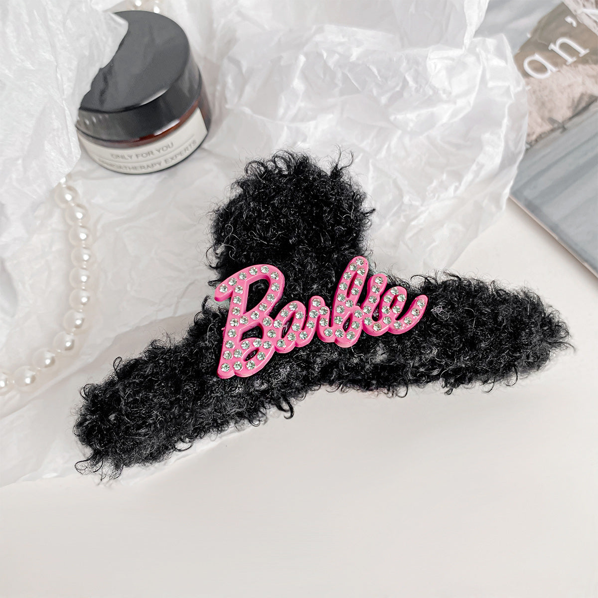 Wholesale decoration stylish hairpin cute plush claw hair clips (5 pcs)