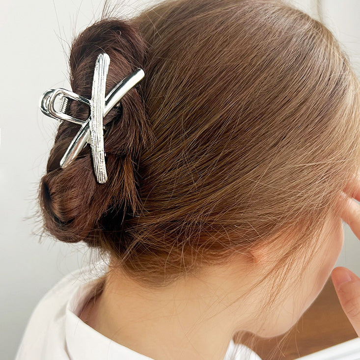 Everyday women's hair accessories metal alloy 7cm cross hair claw clips (5 pcs)