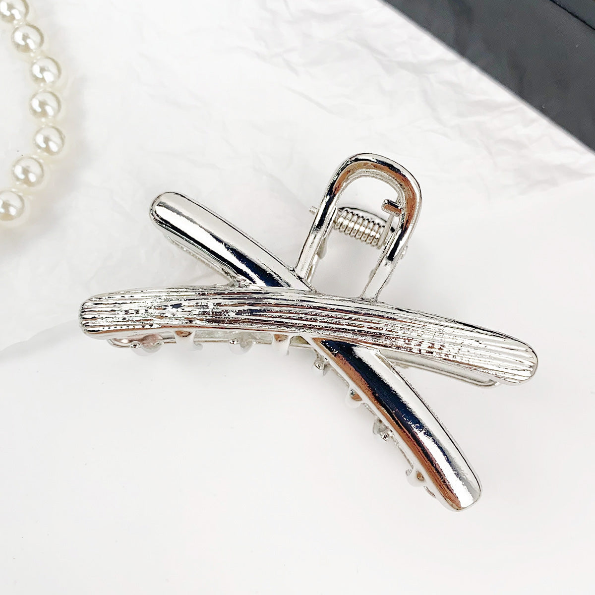 Everyday women's hair accessories metal alloy 7cm cross hair claw clips (5 pcs)