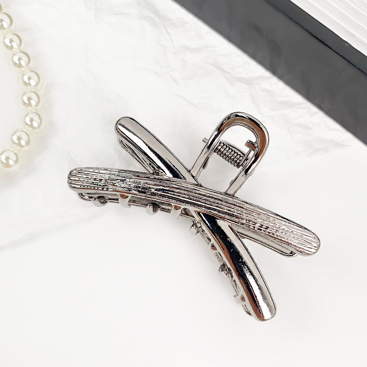 Everyday women's hair accessories metal alloy 7cm cross hair claw clips (5 pcs)
