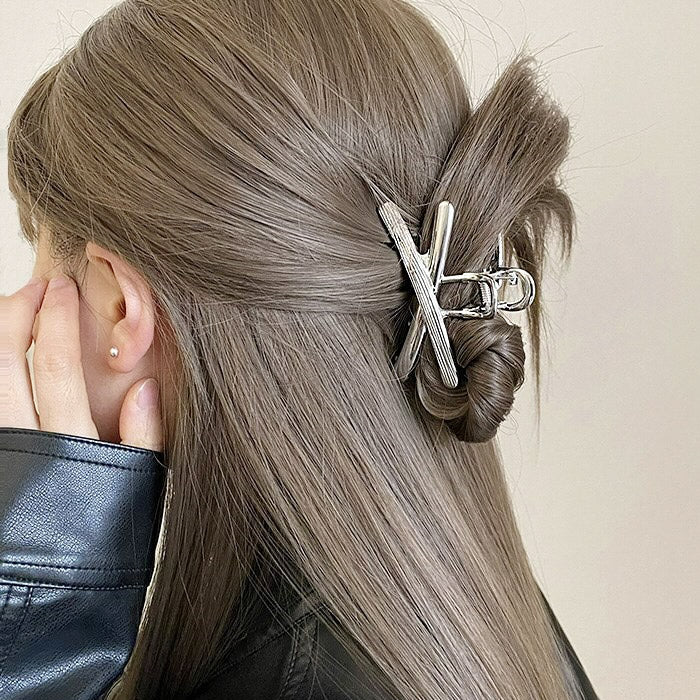 Everyday women's hair accessories metal alloy 7cm cross hair claw clips (5 pcs)