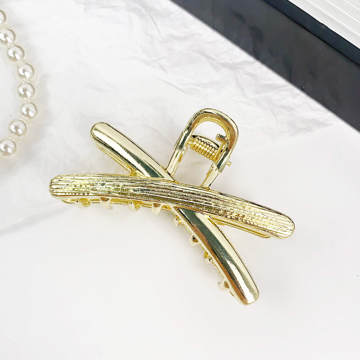 Everyday women's hair accessories metal alloy 7cm cross hair claw clips (5 pcs)