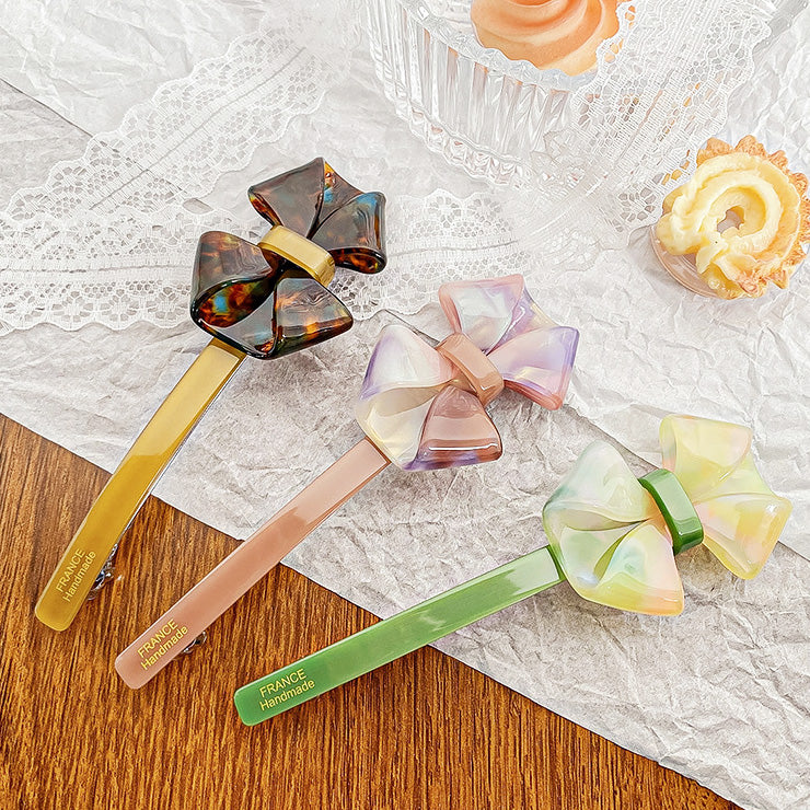 Acetic acid acetate hairpin bow knot barrette hair clips(5 pcs)