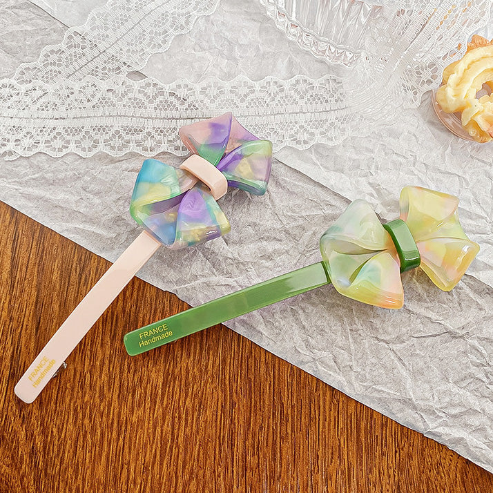 Acetic acid acetate hairpin bow knot barrette hair clips(5 pcs)