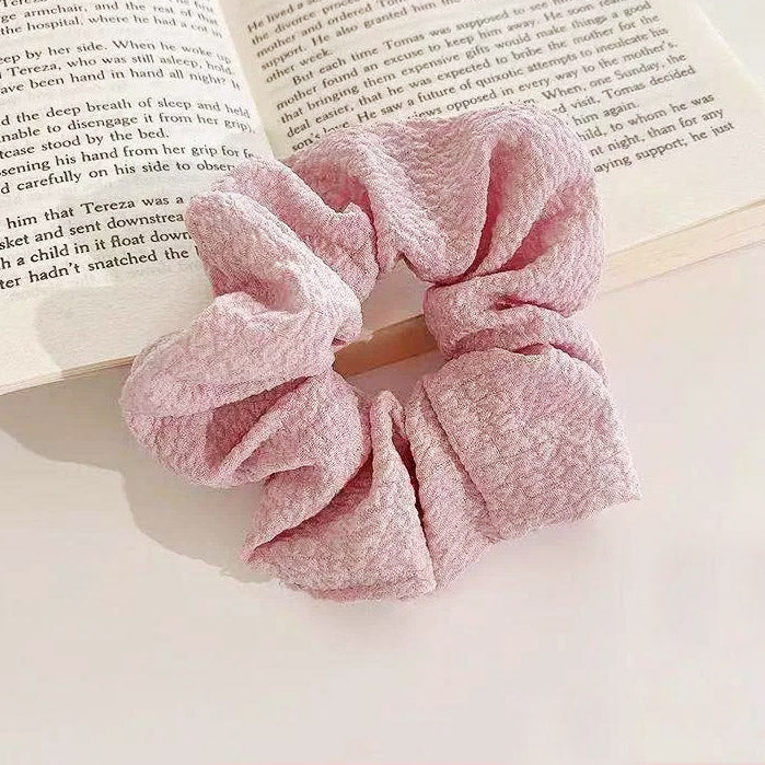 Girls candy color elastic hair tie band scrunchie (5 pcs)