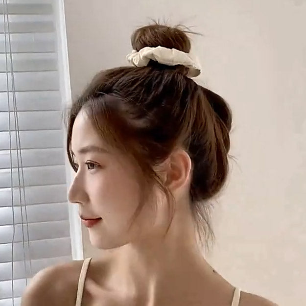 Girls candy color elastic hair tie band scrunchie (5 pcs)