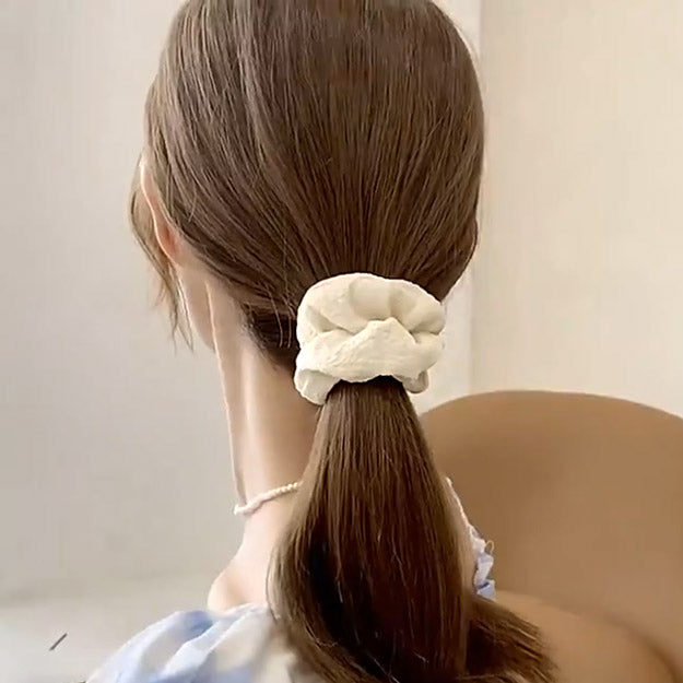 Girls candy color elastic hair tie band scrunchie (5 pcs)