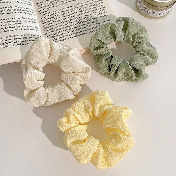 Girls candy color elastic hair tie band scrunchie (5 pcs)