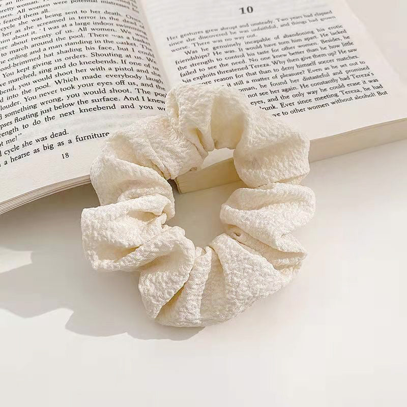 Girls candy color elastic hair tie band scrunchie (5 pcs)