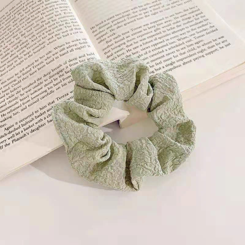 Girls candy color elastic hair tie band scrunchie (5 pcs)