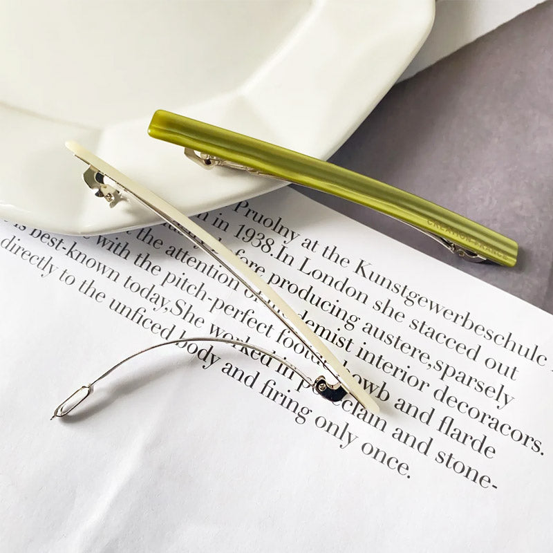 Long acetic acid acetate stick hair barrette clips(5 pcs)