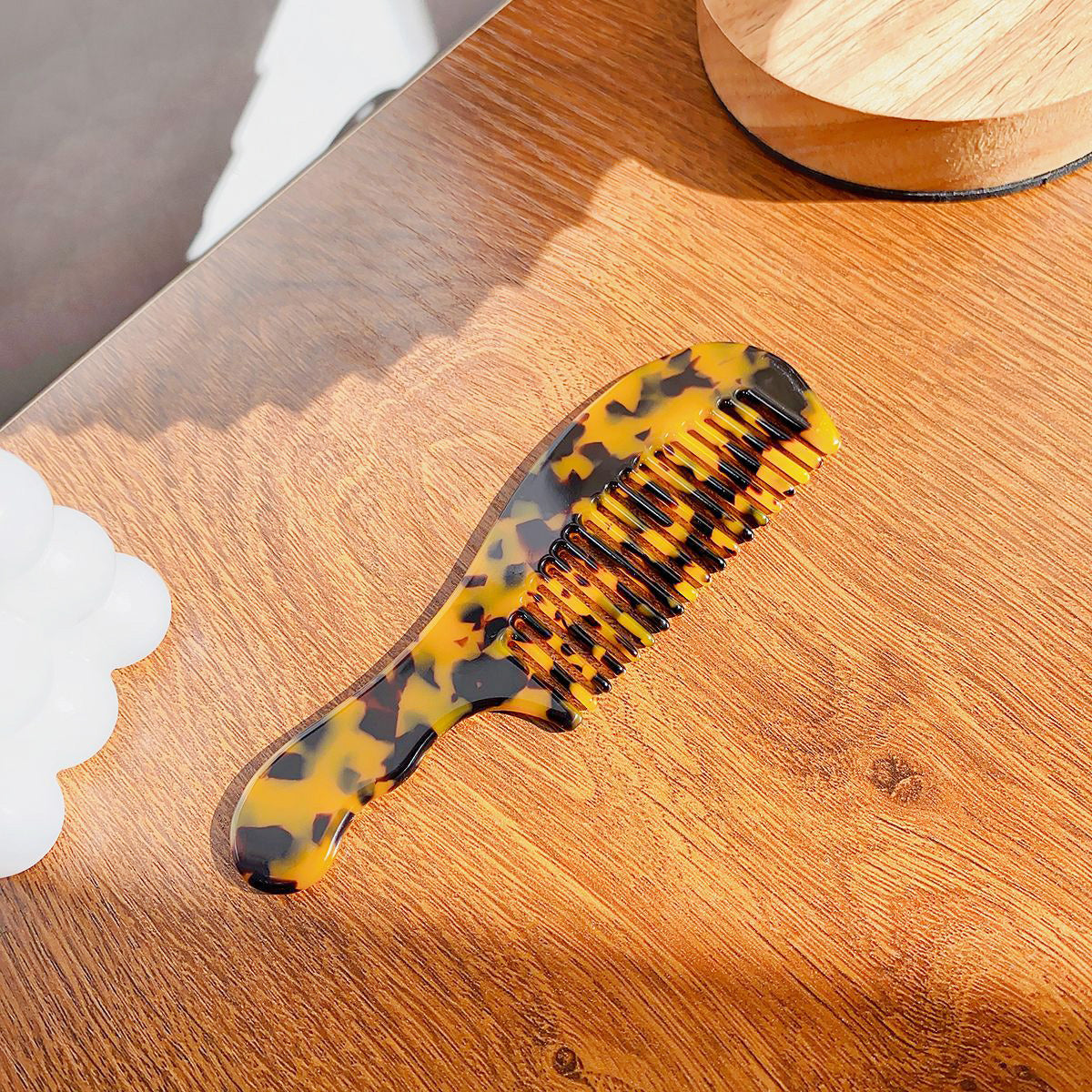 Portable plastic acetic acid acetate handle hair combs (5 pcs)