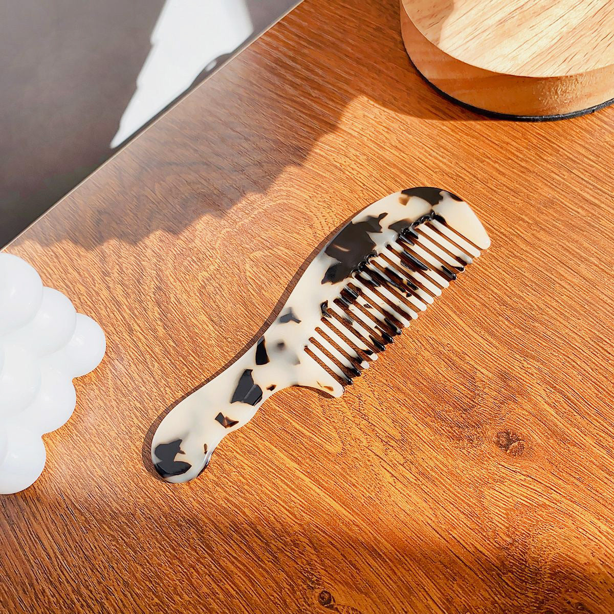 Portable plastic acetic acid acetate handle hair combs (5 pcs)